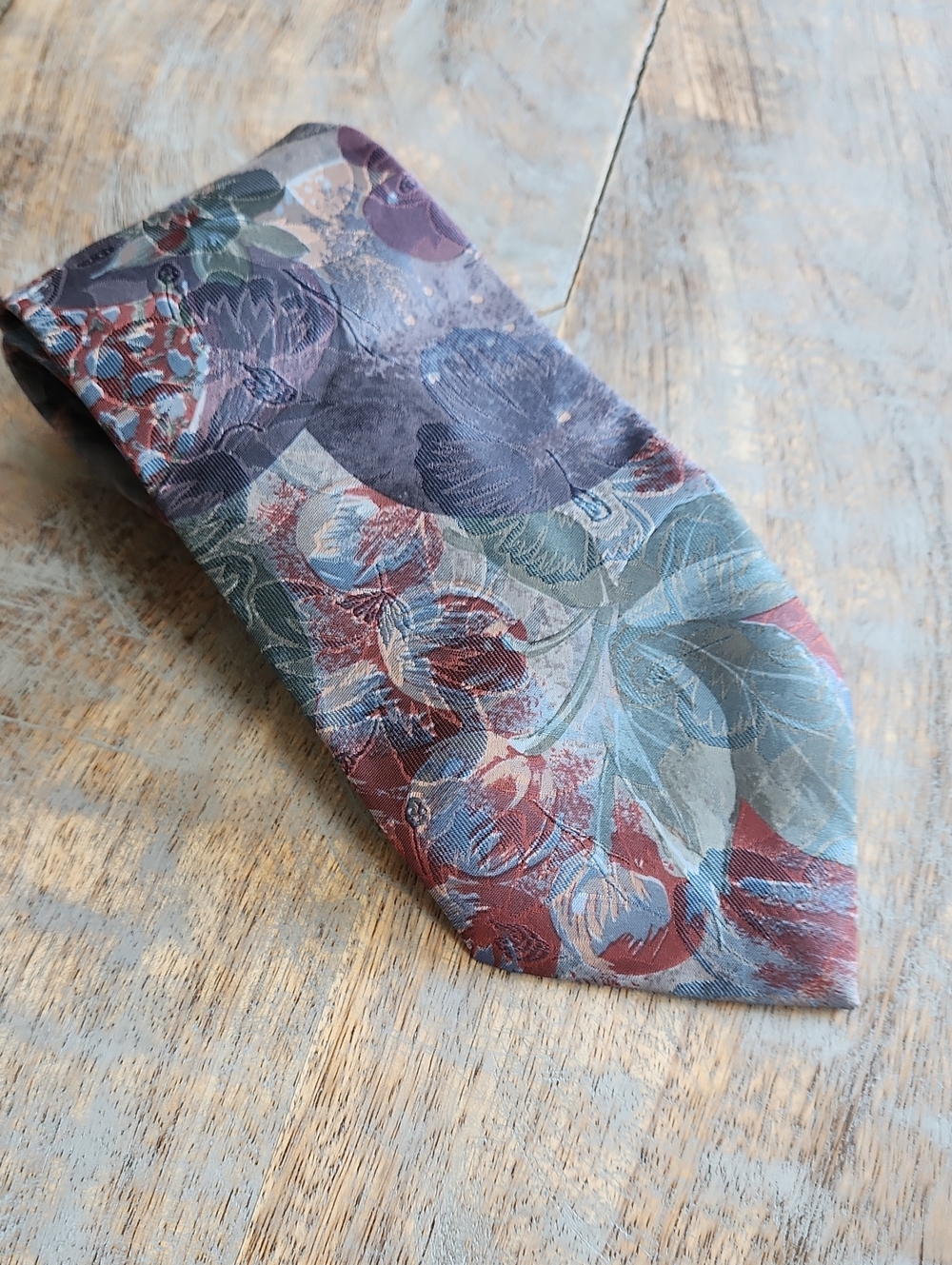 Vintage Oscar de la Renta Abstract Floral Art Tie
